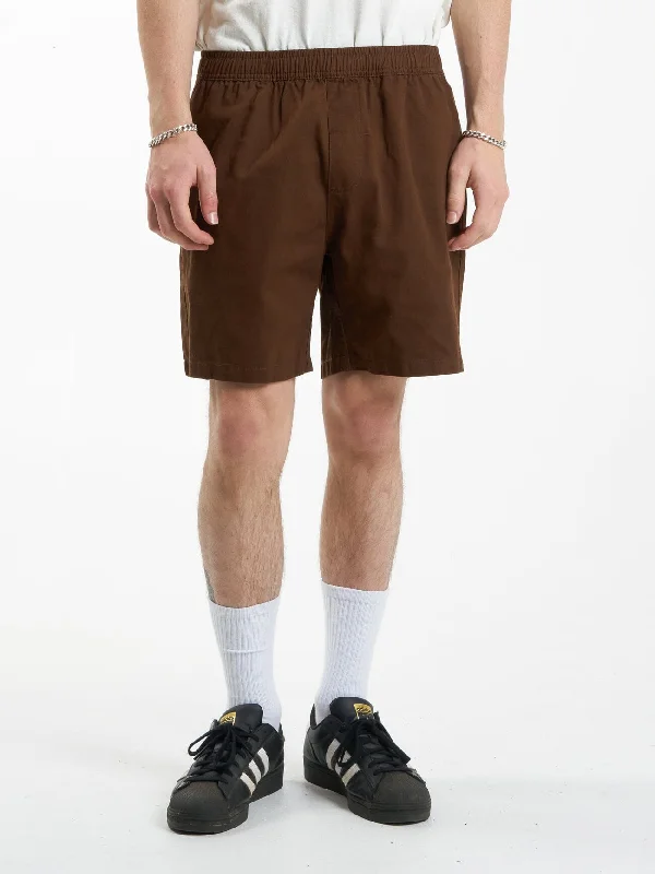 Women’s Cargo Shorts-Minimal Thrills Work Volley - Chestnut