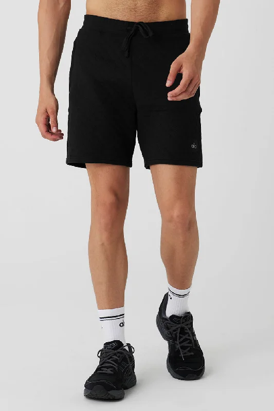 Quick-Dry Shorts-Quilted Stadium Short - Black