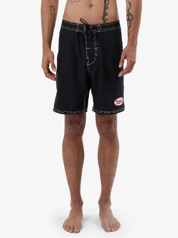 Colorful Athletic Shorts-Tribute To Chaos Boardshort - Washed Black