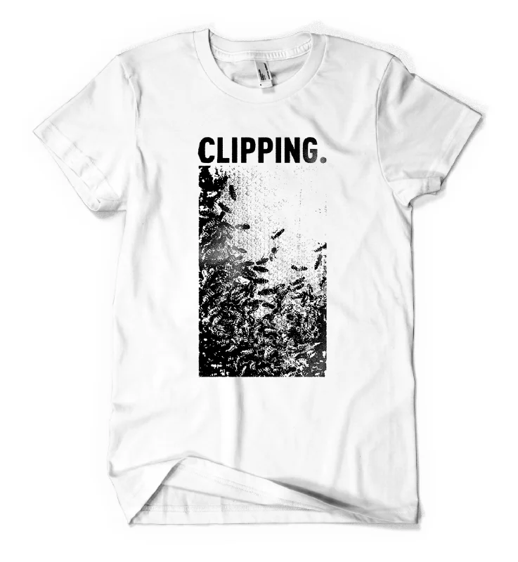 Music Festival T-Shirts-Clipping Bees White T-Shirt