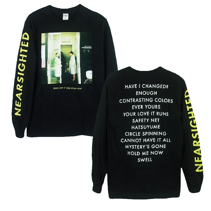 Designer Graphic T-Shirts-Track List Black - Long Sleeve