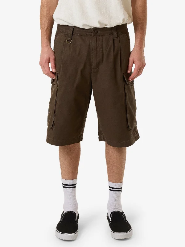 Fitness Shorts-Issued Big Slacker Cargo Short - Canteen