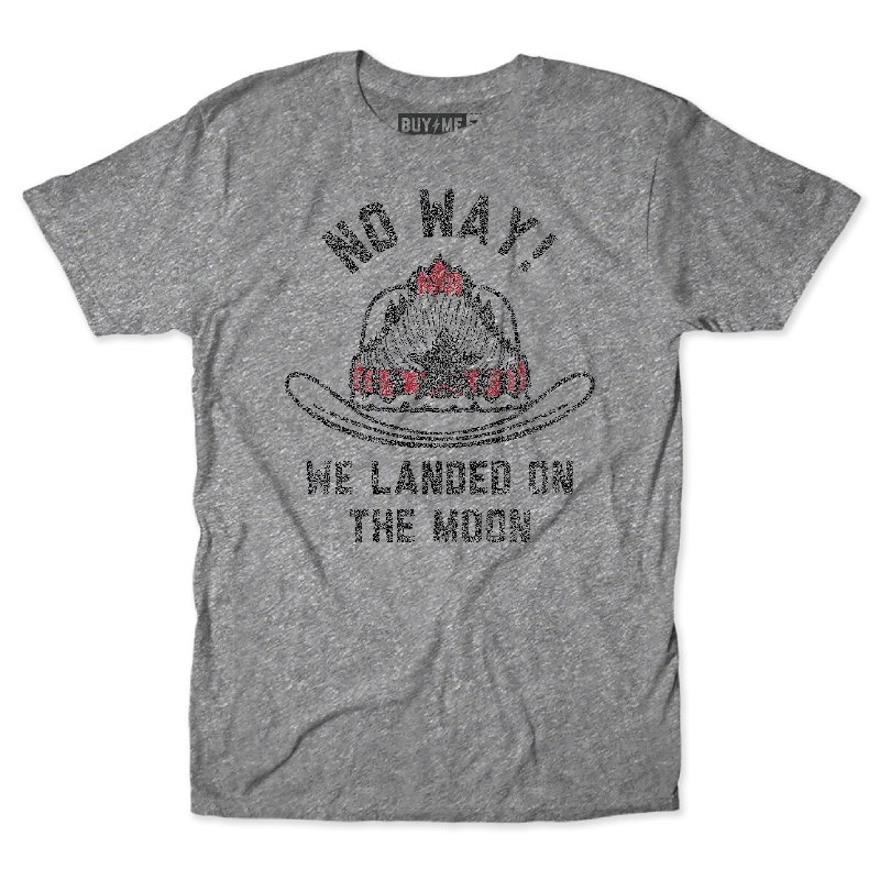 Cool Minimalist T-Shirts-We Landed On The Moon Tee