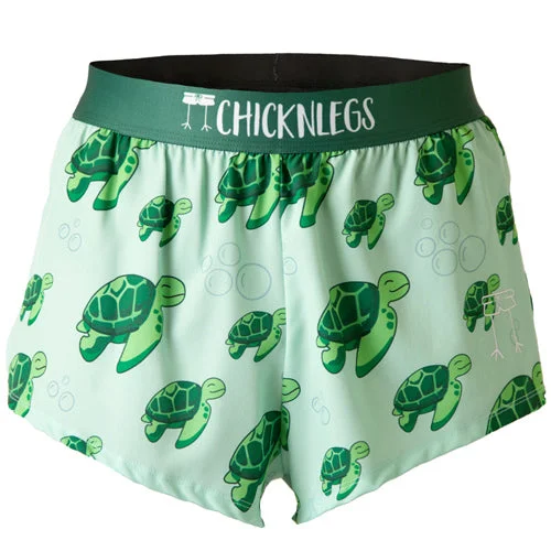 Lined Shorts-Men's Sea Turtles 2" Split Shorts