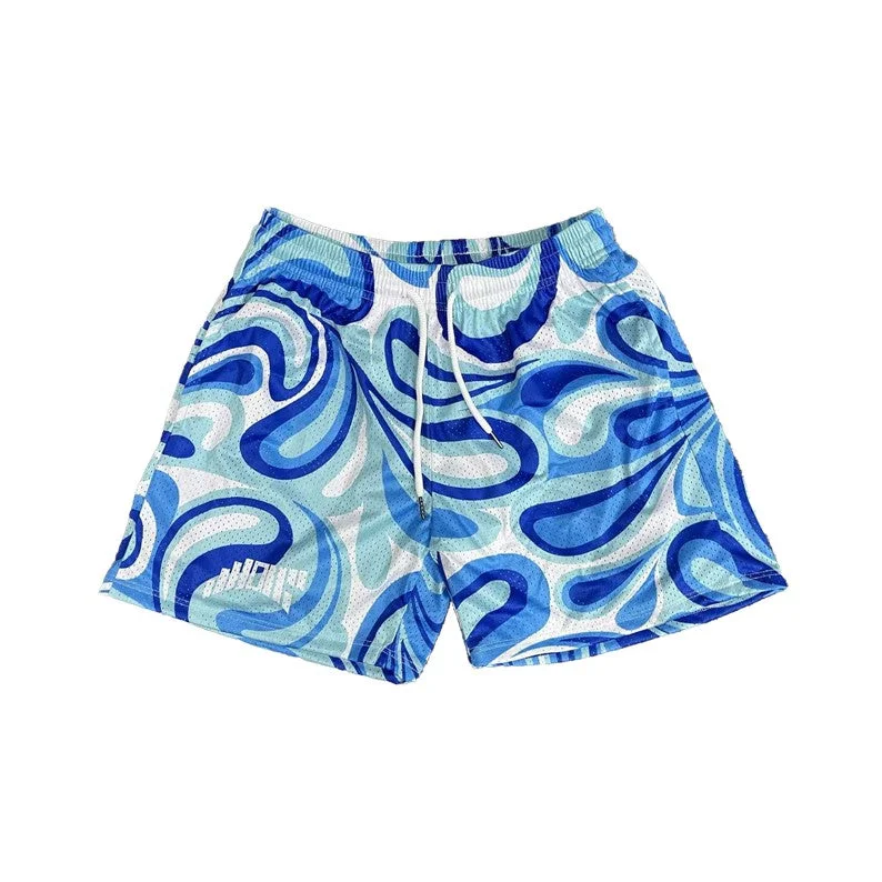 Colorful Athletic Shorts-mesh shorts blue