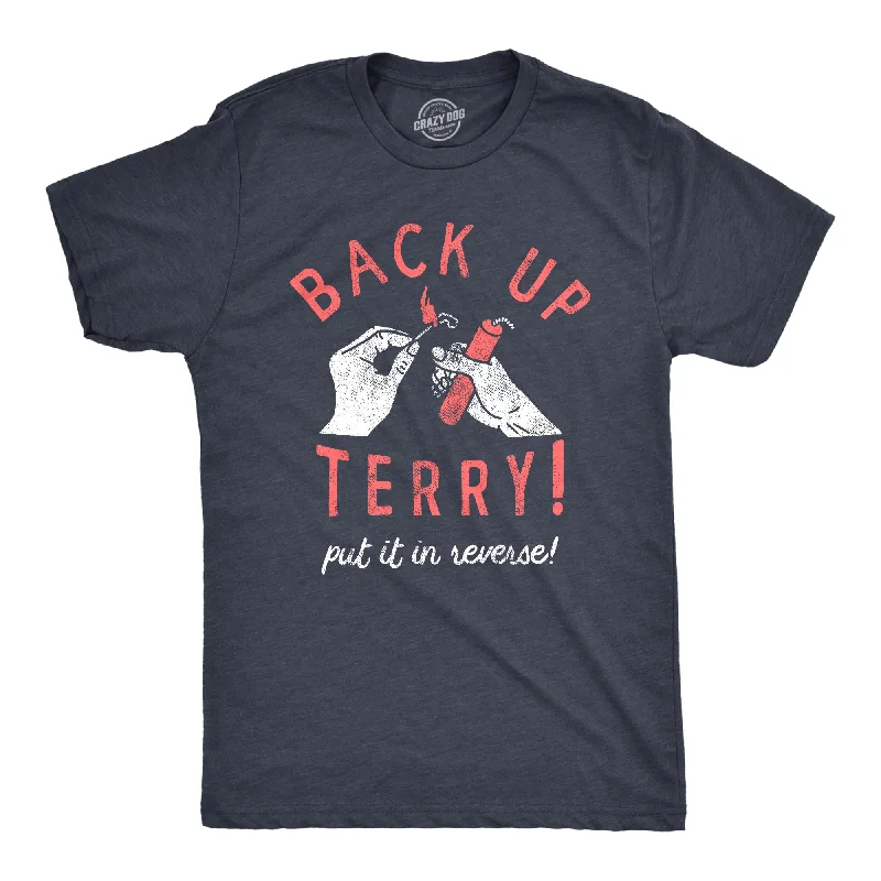 Holiday Graphic T-Shirts-Back Up Terry Put It In Reverse Men's T Shirt