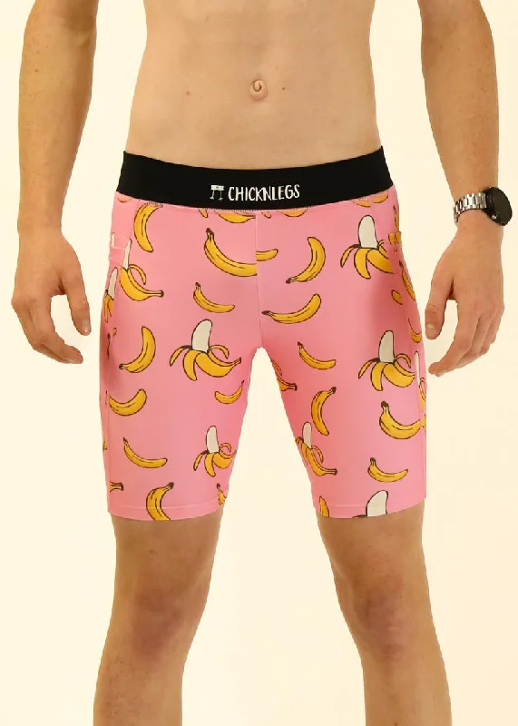 Waterproof Cargo Shorts-Men's Pink Bananas 8" Half Tights