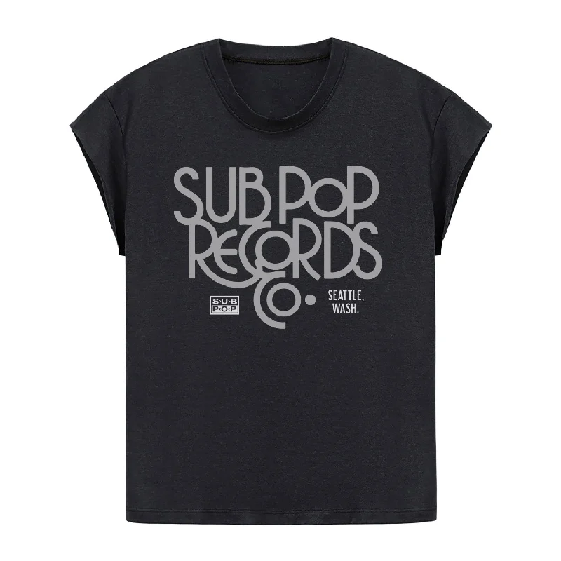 Minimalist Graphic T-Shirts-Women's Record CO Black T-Shirt