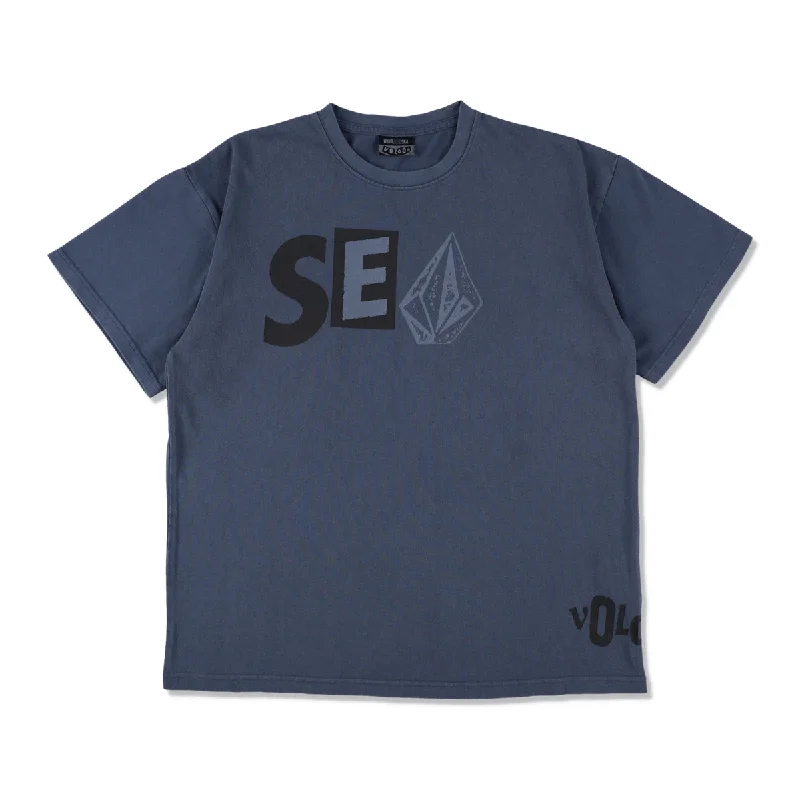 Band Logo T-Shirts-VOLCOM x WDS Collaboration S/S Tee (SEA Stone)