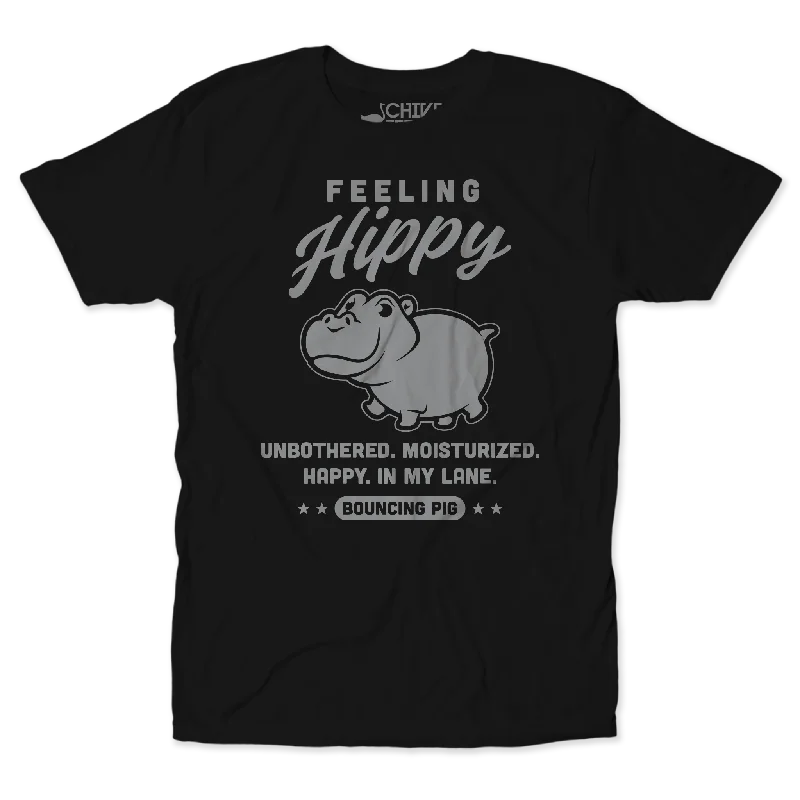 Trendy Printed T-Shirts-Bouncing Pig Unisex Tee