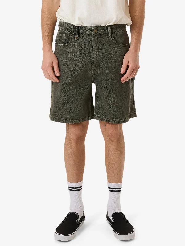 Low-Rise Shorts-Slacker Denim Short - Light Canteen