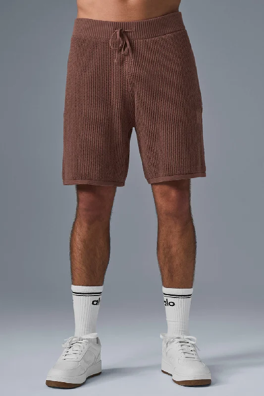 Men’s Hiking Shorts-Open-Knit Short - Chestnut