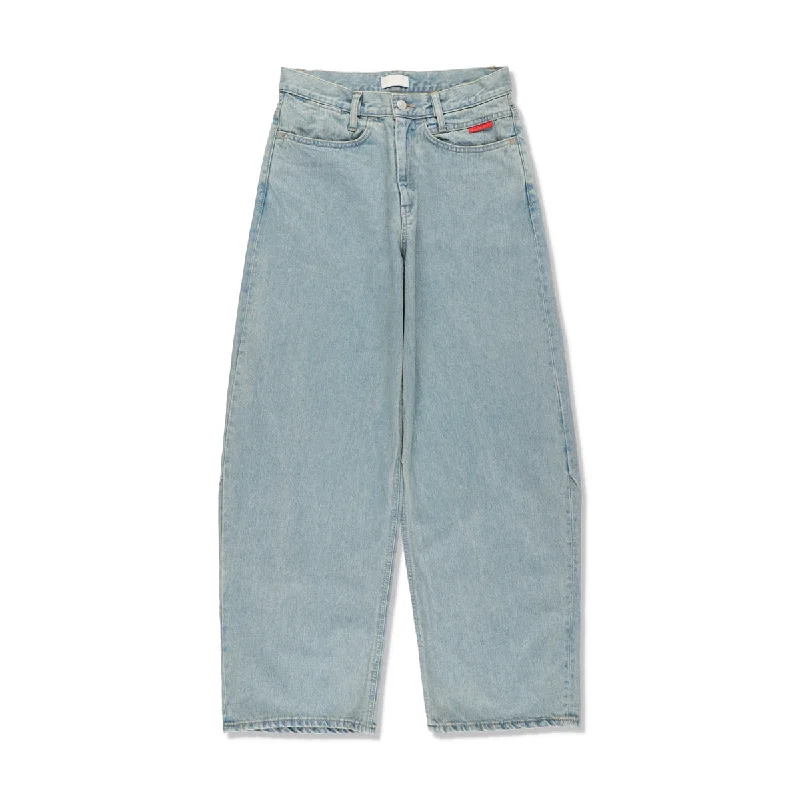 Distressed Shorts-CRESCENT BAGGY JEAN