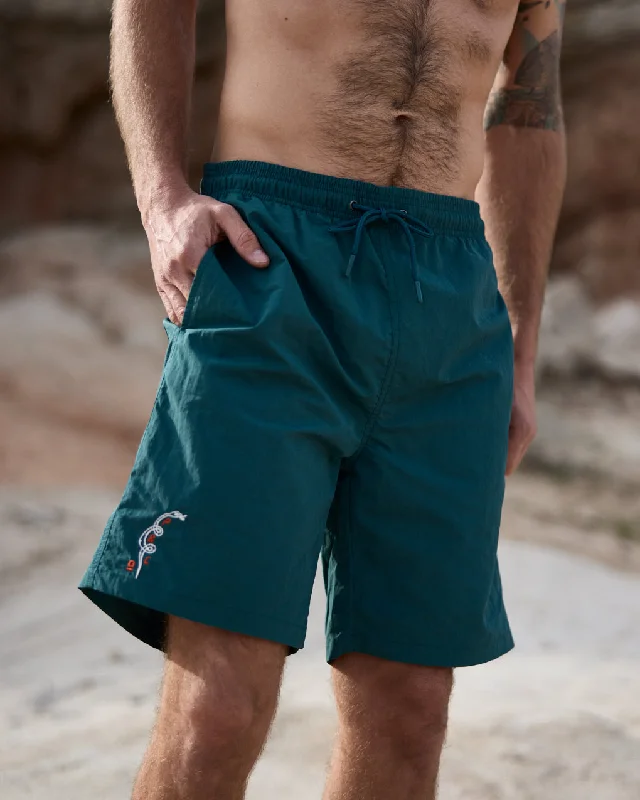 Tailored Chino Shorts-Serpent Board Short - Petrol Green