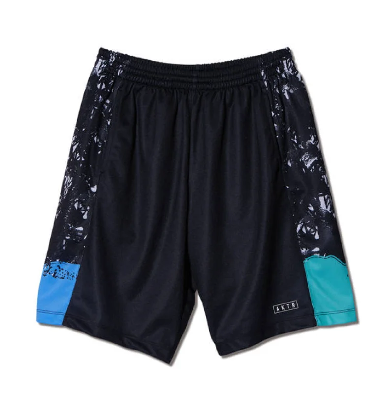 Printed Shorts-AKTR GRUNGE B.BALL PANEL SHORTS