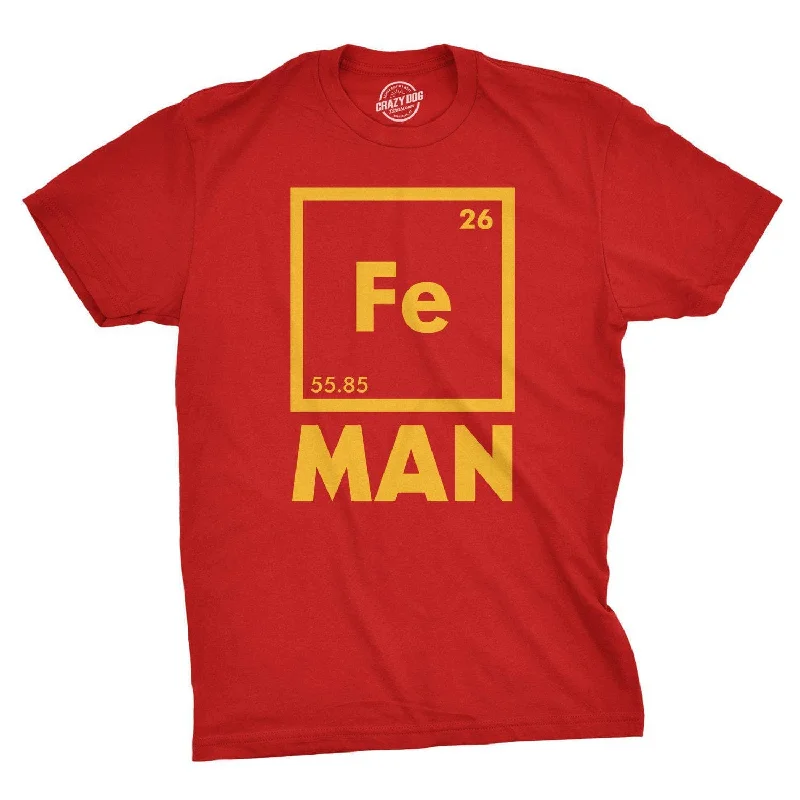 Yellow T-Shirts-Chemical Element For Iron Man Men's T Shirt