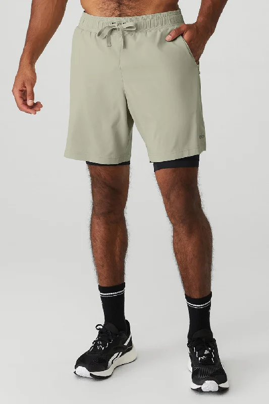 Lounge Shorts-7'' Unity 2 In 1 Short - Limestone/Black