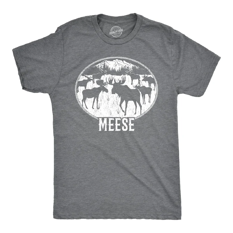 Casual Printed T-Shirts-Meese Men's T Shirt