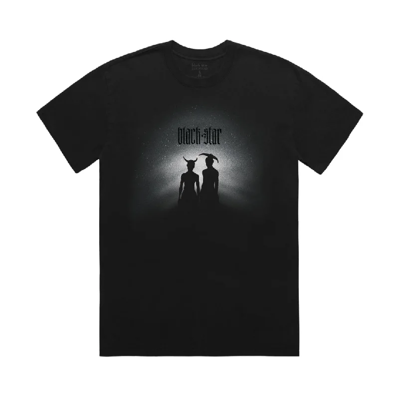 Simple T-Shirts-Black Star - Silhouette Shirt (Black)