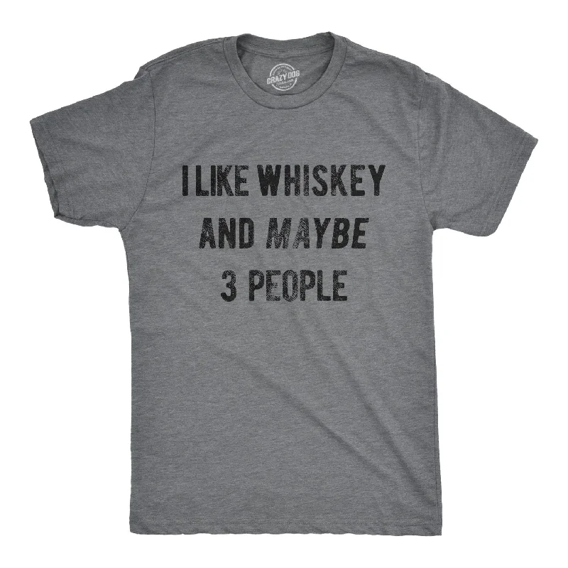 Vintage T-Shirts-I Like Whiskey And Maybe 3 People Men's T Shirt