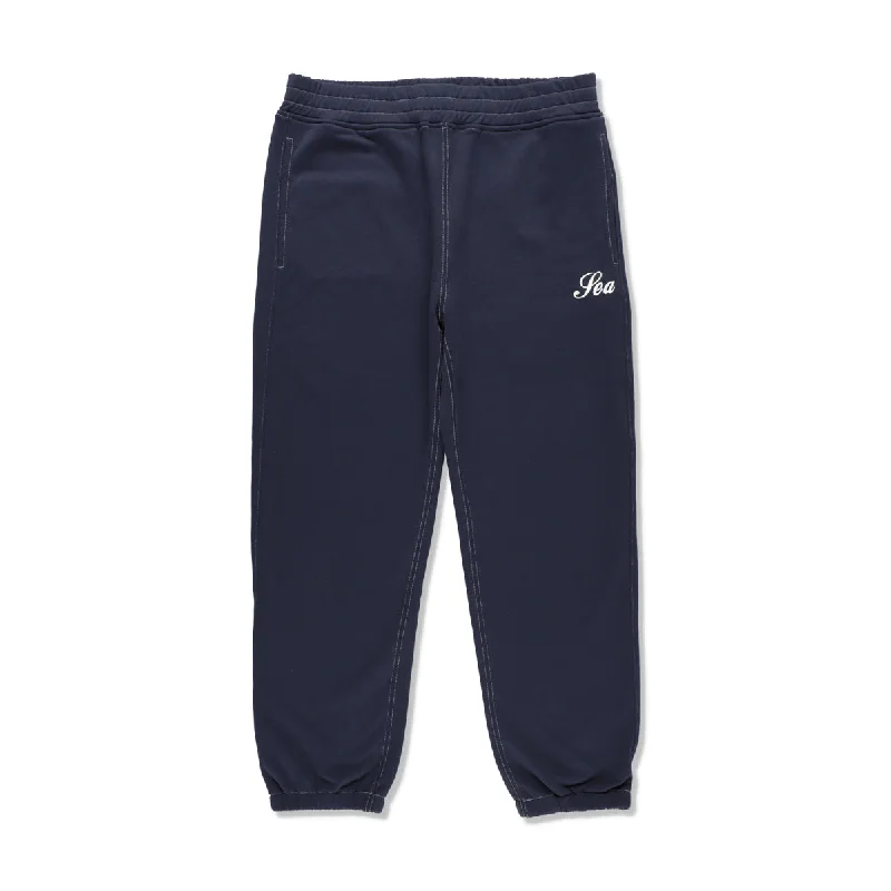 Patterned Denim Shorts-STITCH LOGO SWEATPANT