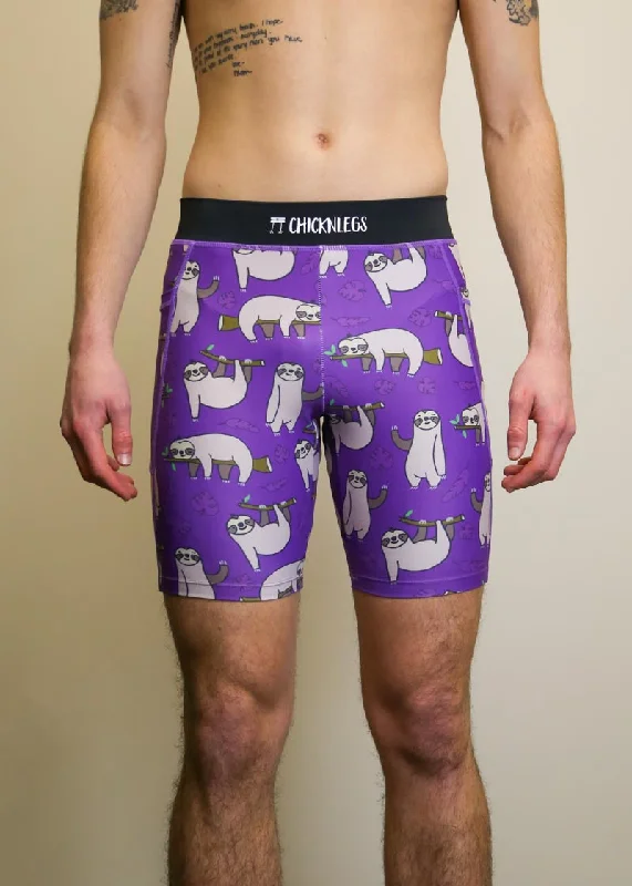 Cool Casual Shorts-Men's Sloths 8" Half Tights