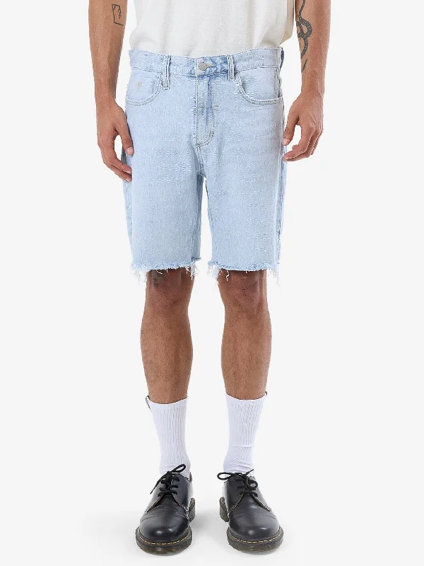 Athletic Shorts-Bones Denim Short - Light Ash Blue