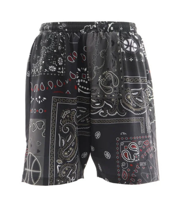 Cotton Shorts-PATCHWORK BANDANA SHORTS