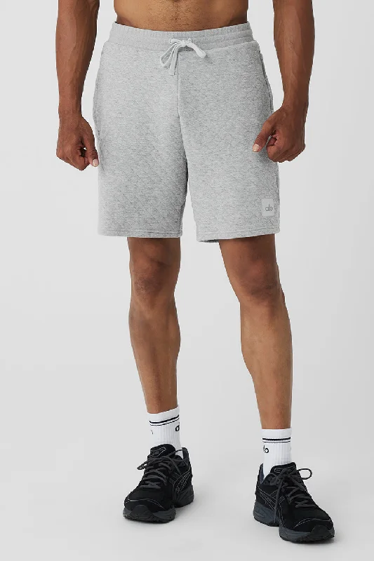 Beach Shorts-Quilted Stadium Short - Athletic Heather Grey