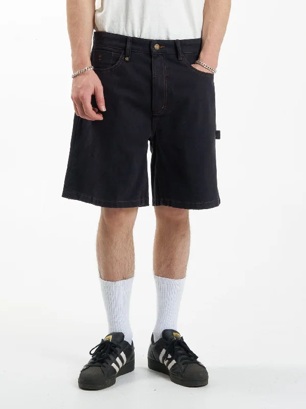 Printed Shorts-Slacker Denim Short - Midnight  Blue