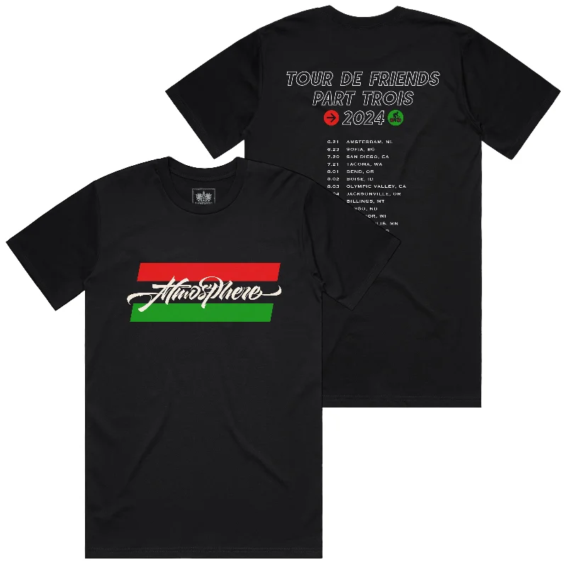 Performance Graphic T-Shirts-Atmosphere - Tour De Friends: Part Trois Tour T-Shirt (Black)