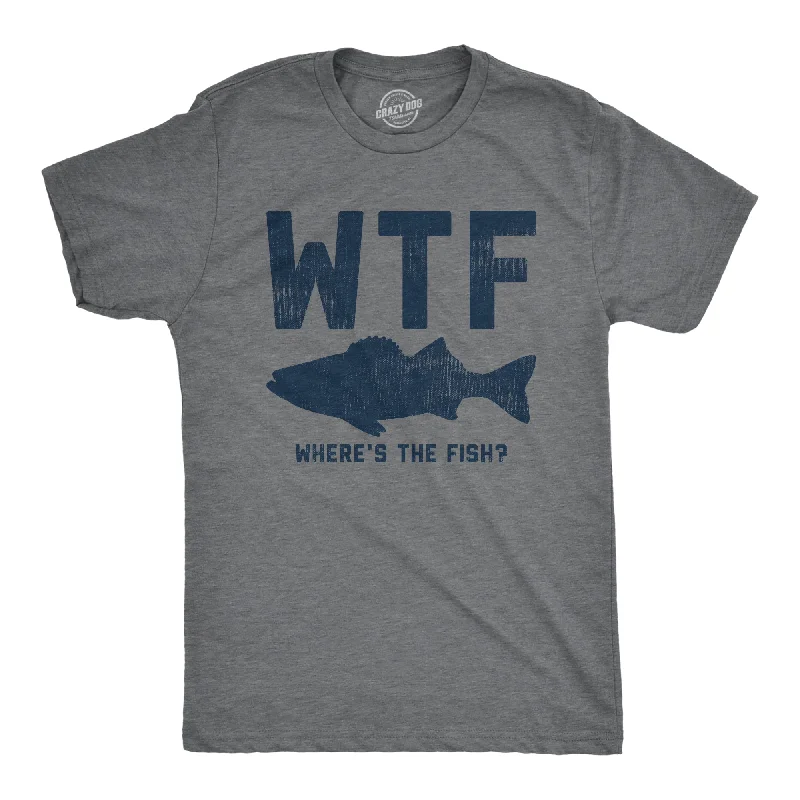 Street Style T-Shirts-WTF Wheres The Fish Men's T Shirt