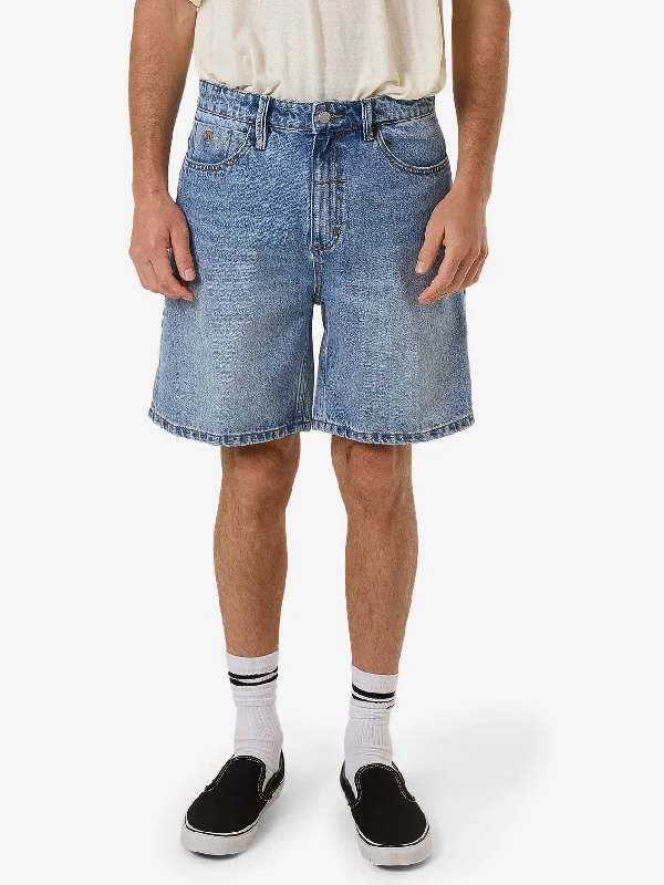 Men’s Casual Shorts-Slacker Denim Short - Tempest Blue