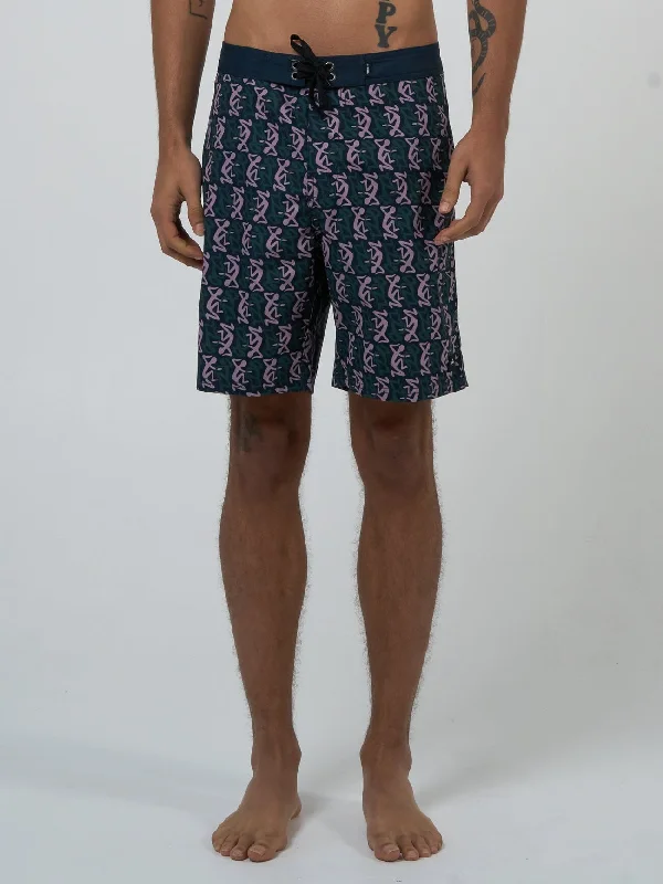 Summer Casual Shorts-Vibrations Boardshort - Total Eclipse