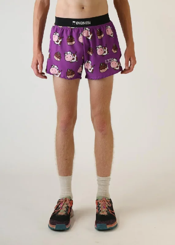 Men’s Sports Shorts-Men's Choccy Cows 4" Half Split Shorts