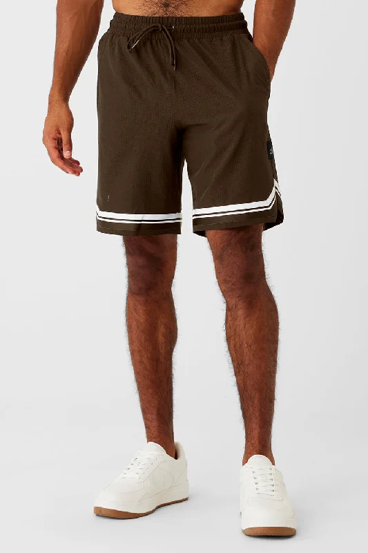 High-Performance Running Shorts-9" Traction Arena Short - Espresso