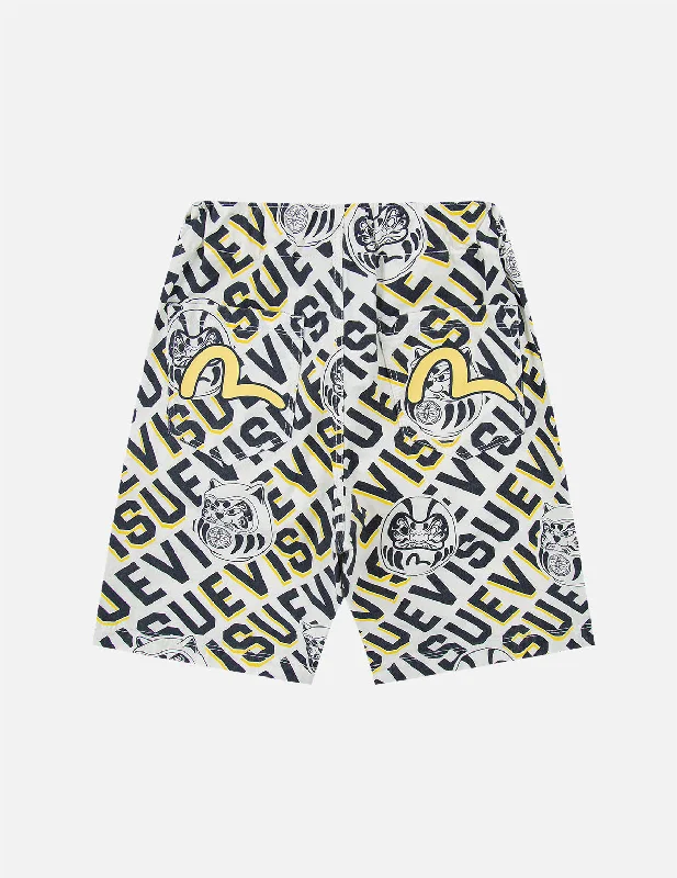 Men’s Sports Shorts-Allover Logo and Daruma Buddies Shorts