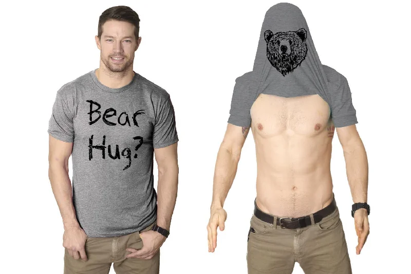 Embroidered T-Shirts-Bear Hug Men's T Shirt