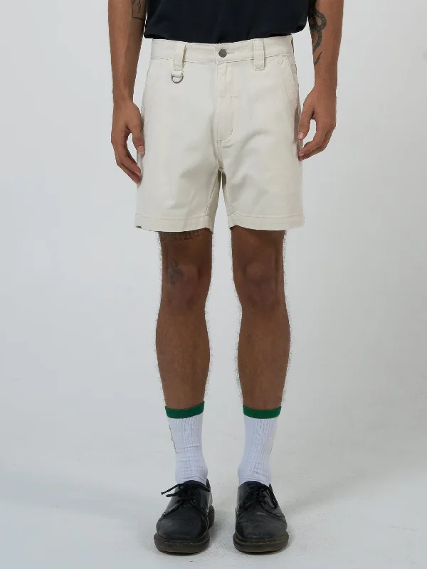 Designer Shorts-Thrills Union Mandude Work Chino Short - Heritage White