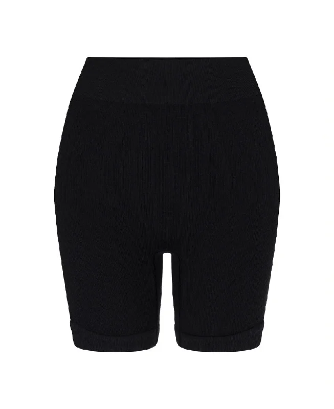 High-Waisted Shorts-BALATI WOOL BIKER