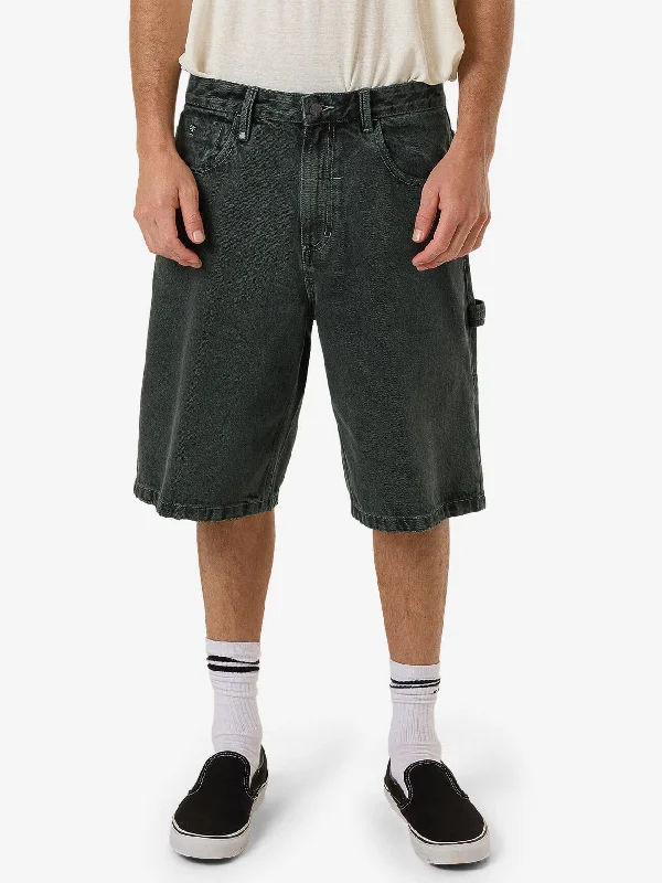 Lightweight Running Shorts-Big Slacker Denim Short - Dark Forest