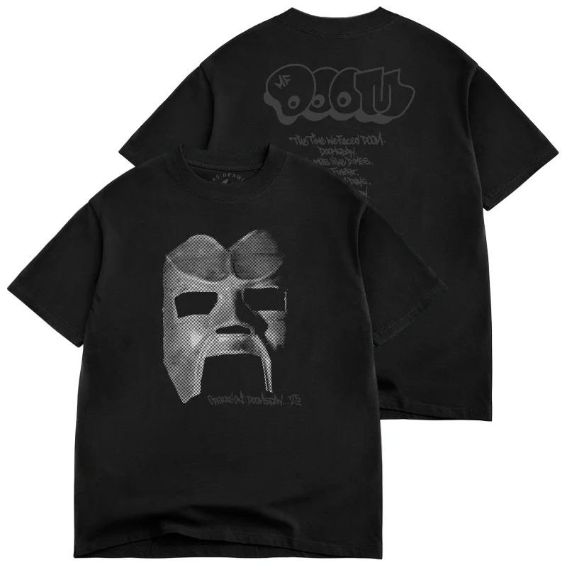 T-Shirts With Quotes-MF DOOM - Doomsday 25 Mask Shirt (Black)