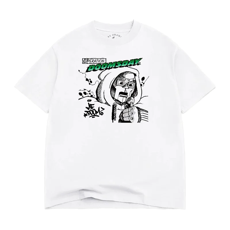 Soft Stretch T-Shirts-MF DOOM - Sketch Shirt (White)