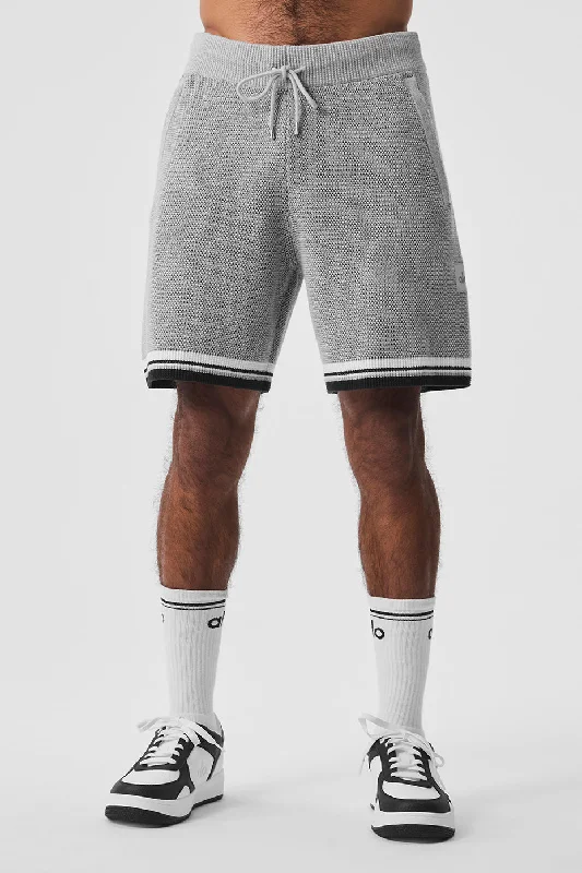 Everyday Comfort Shorts-7" Sports Club Sweater Knit Basketball Short - Athletic Heather Grey