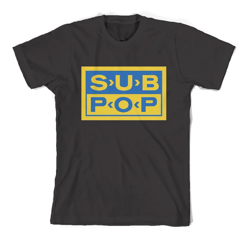 Beach T-Shirts-Logo Black w/Yellow and Blue T-Shirt