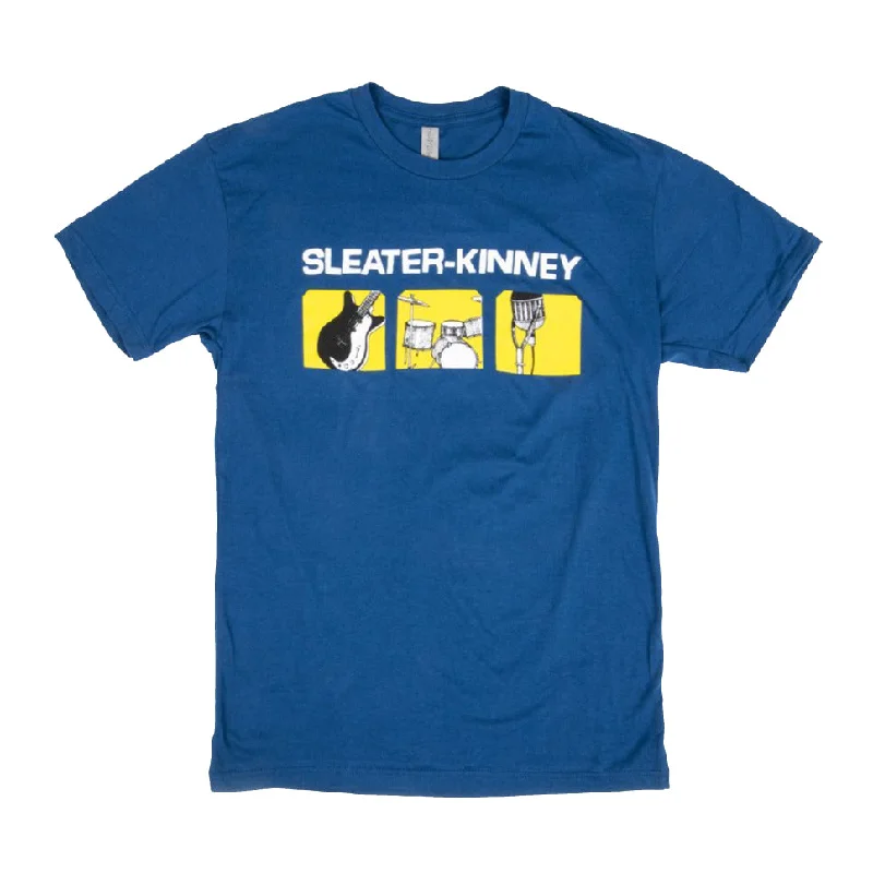 Motivational Graphic T-Shirts-Sleater-Kinney 2014 Blue