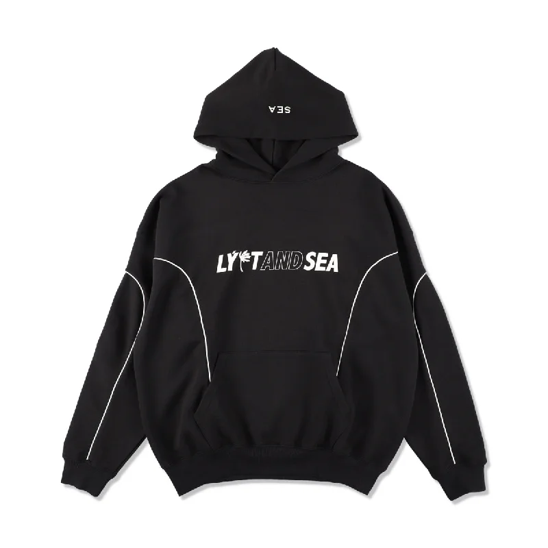 Casual Pullover Hoodies-LYFT x WDS PIPING HOODED SWEAT SHIRT