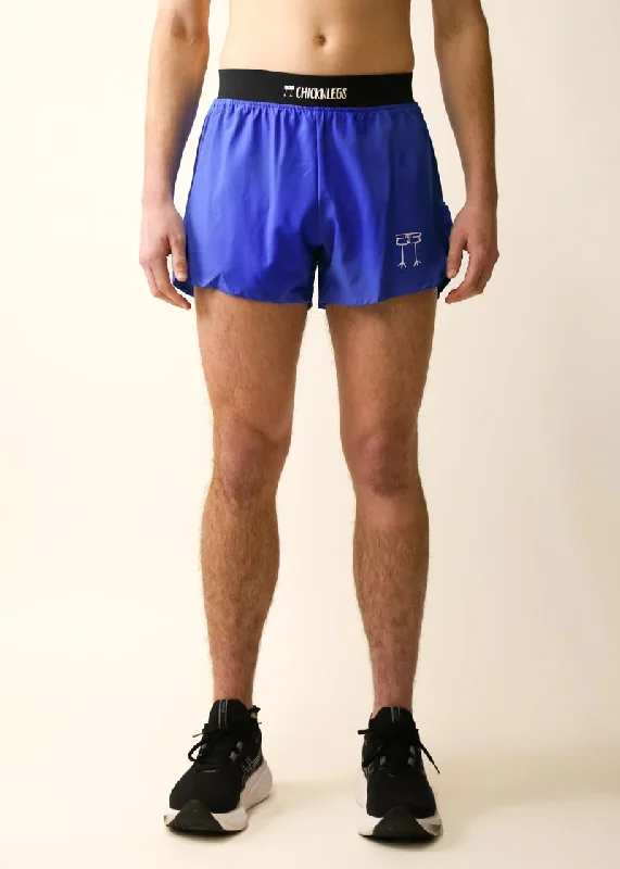 Tailored Chino Shorts-Men's Royal Blue 4" Half Split Shorts