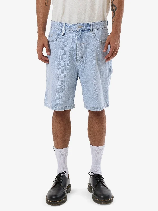 Casual Shorts-Slacker Denim Short - Light Ash Blue