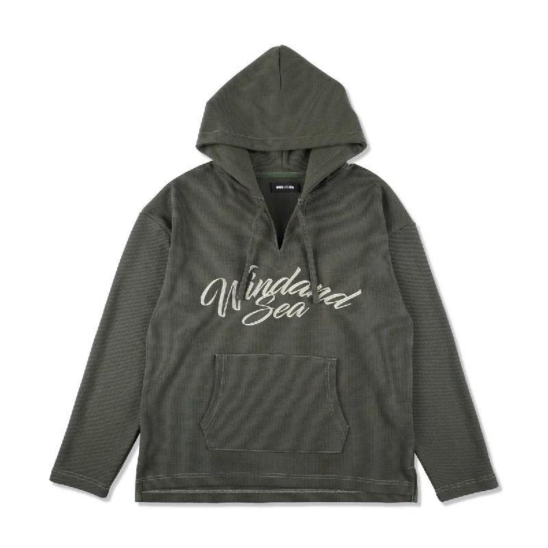 Lightweight Hoodie For Summer-WAFFLE MEXICAN PARKA